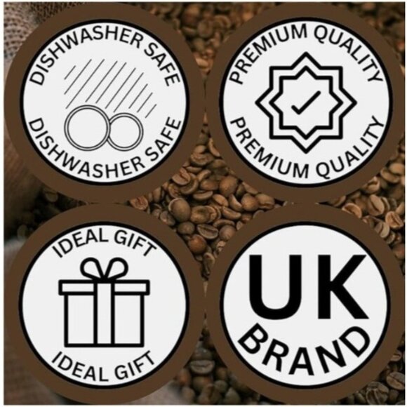 Muldale Crystal Coffee Glasses With Handles Dishwasher Safe Mulled Cider Mugs‎ - Picture 8 of 11